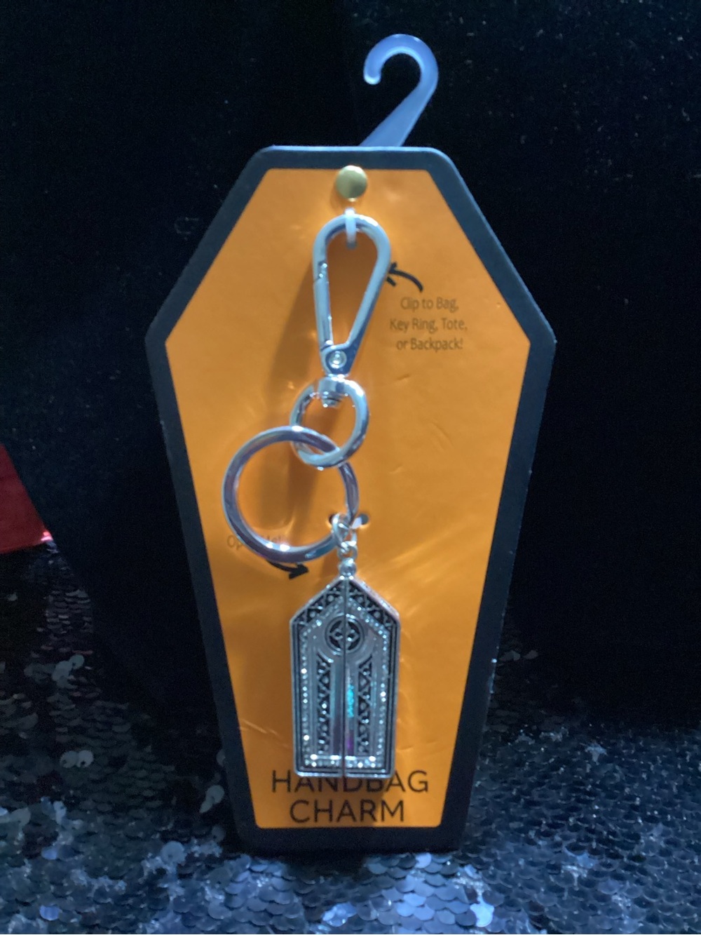 Silver Handbag Charm Keychain - Decorative Door Pendant